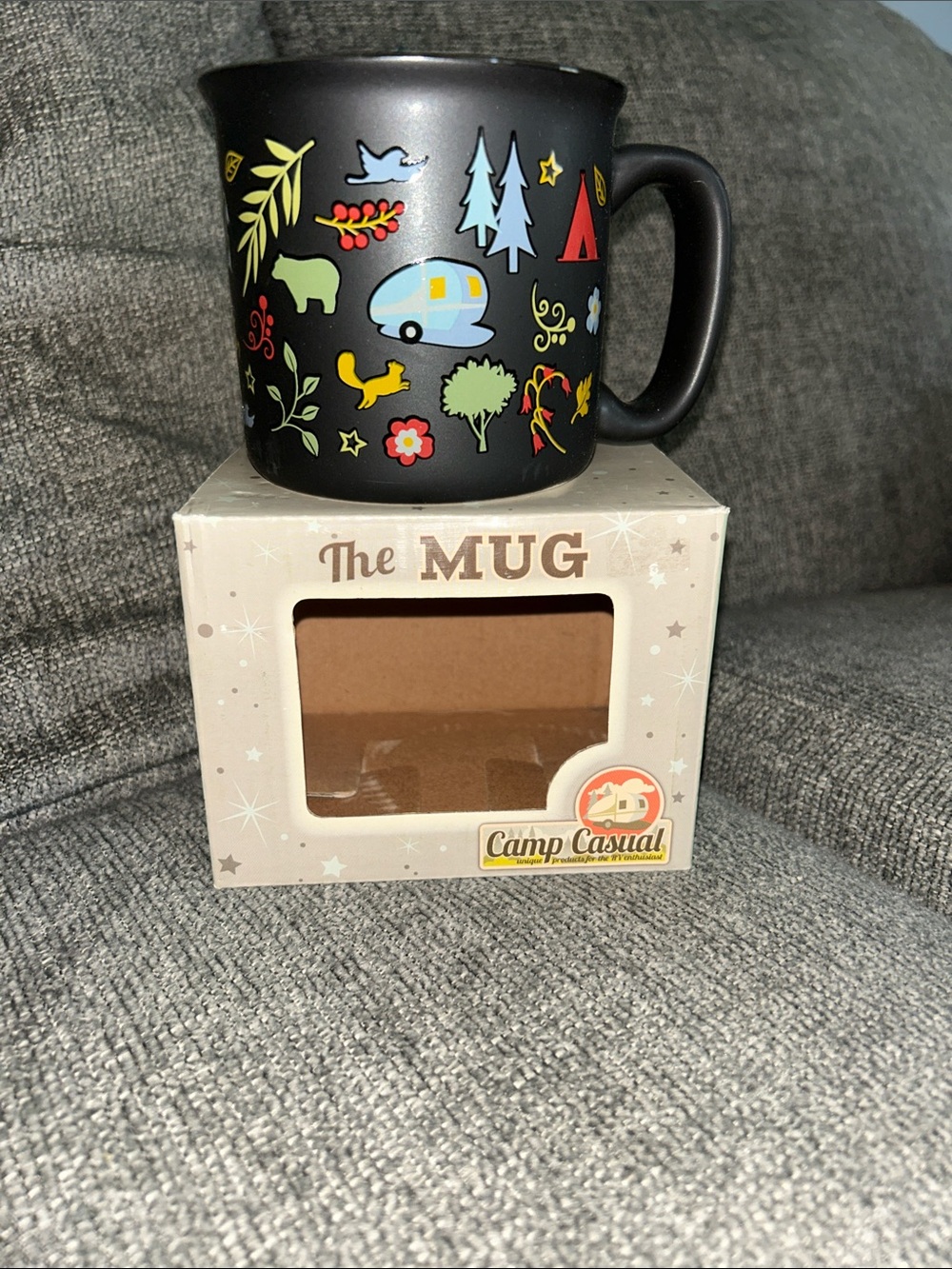 2 For $20 Or $13 Each Black Camp-Themed Ceramic Mug. In The Woods